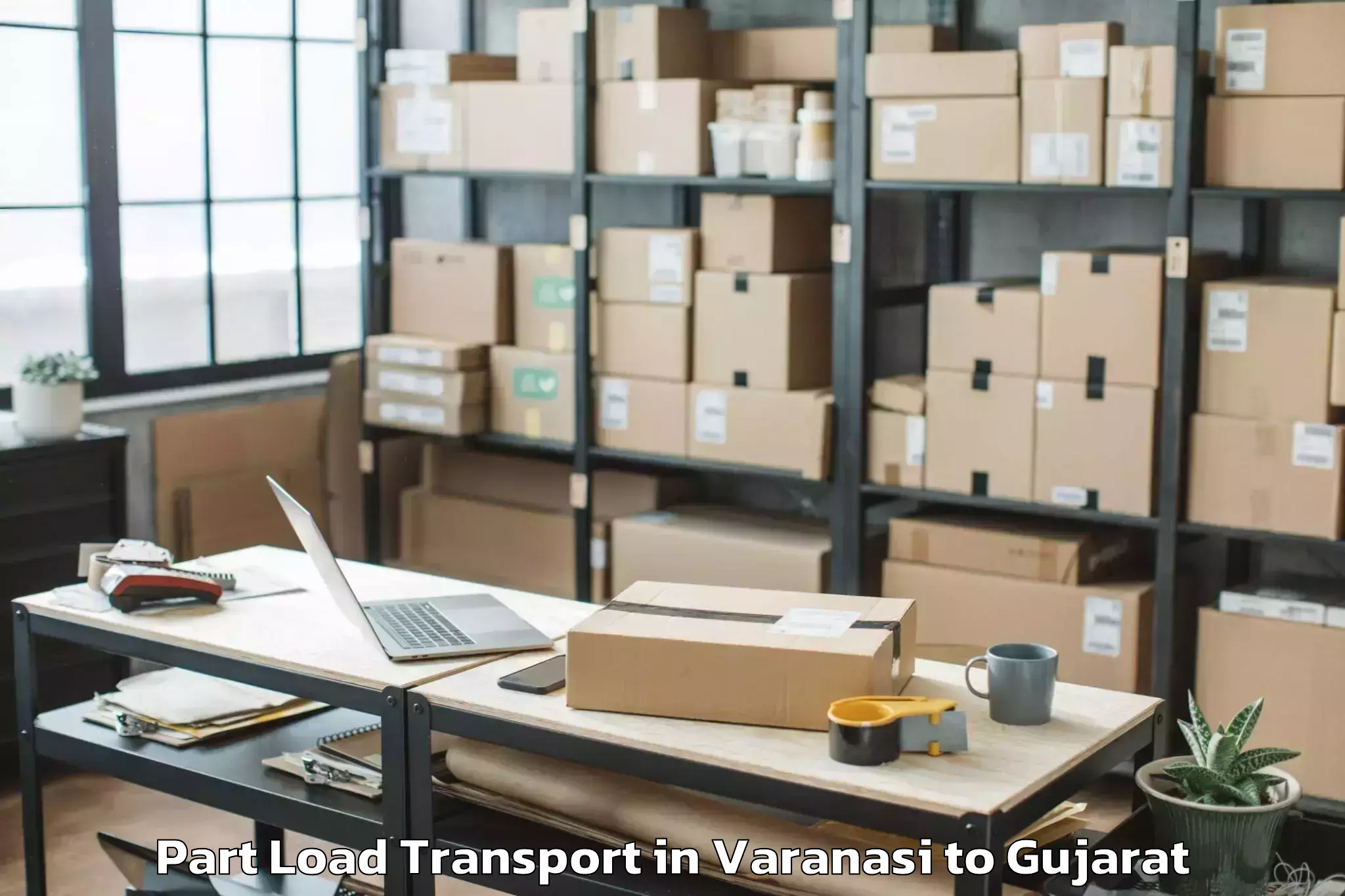 Varanasi to Vanthali Part Load Transport